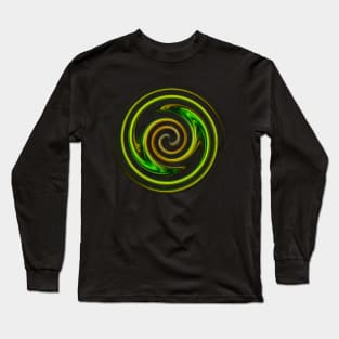 Yellow Hypnotic Spiral Long Sleeve T-Shirt